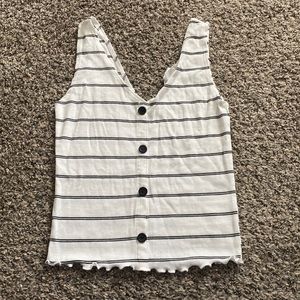 Caution to the Wind Striped Tank Top • Large
